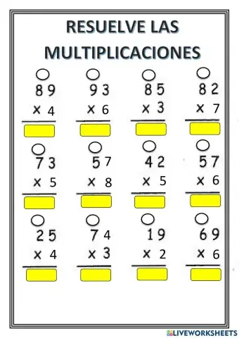 Multiplicación con llevadas