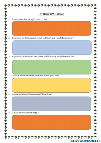 Evaluasi IPS Tema 3