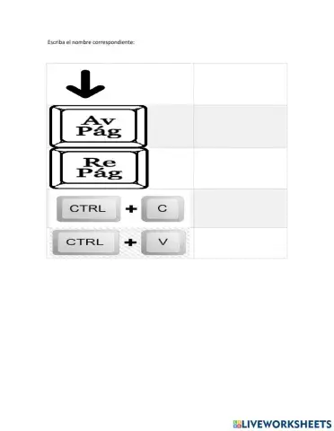 Movimiento y combinación de teclas.