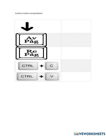 Movimiento y combinación de teclas.