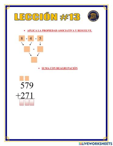 Propiedad asociativa - sumas y restas