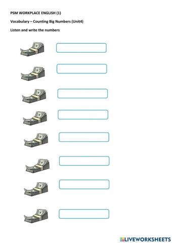 Counting Big Numbers (2)
