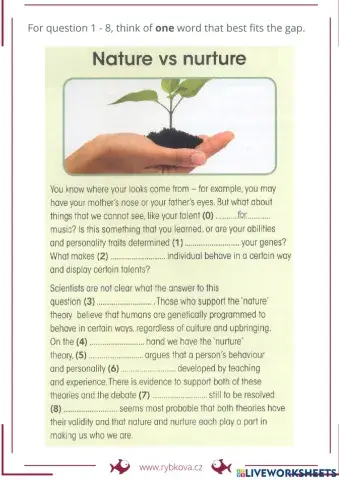 CA U3 one word - nature