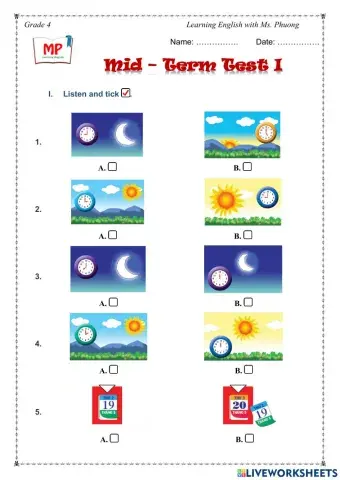 English 4 - Mid - Term Test 2