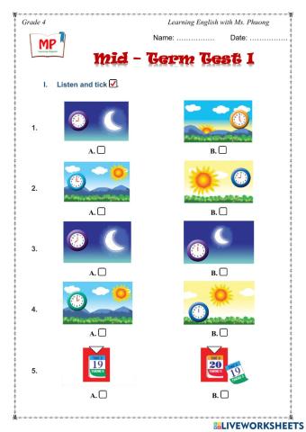 English 4 - Mid - Term Test 2