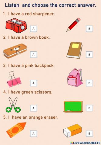 Colors and school things