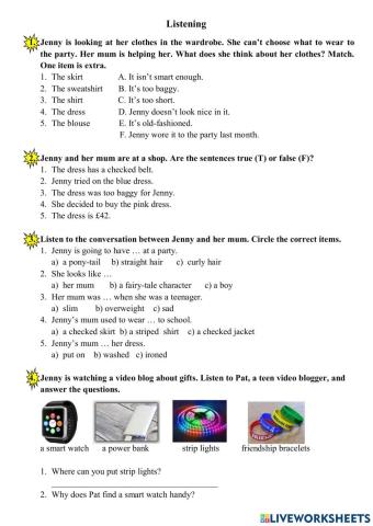 Form 7 Unit 2 Listening Version A