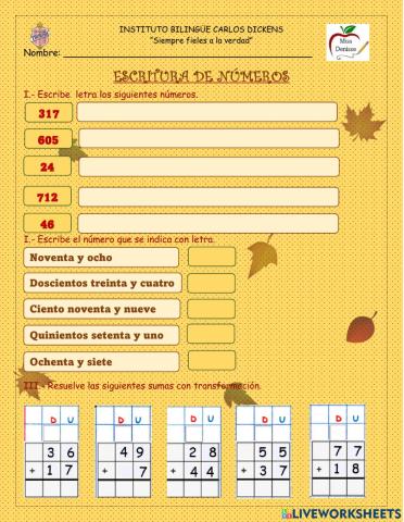 Escritura de números