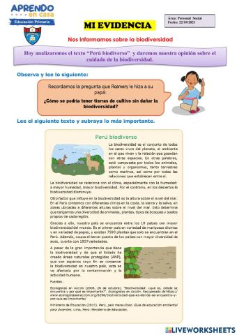 Nos informamos sobre la biodiversidad