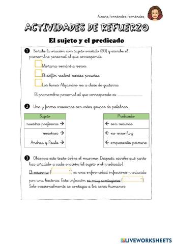 El sujeto y el predicado