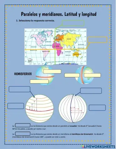 Paralelos y meridianos