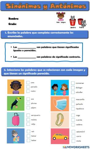 Sinónimos y Antónimos