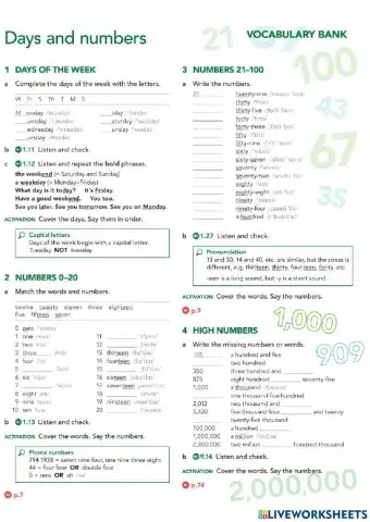 1- Review  Vocabulary E.File