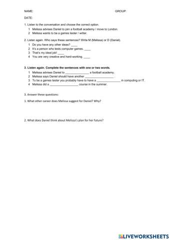 Listening Unit 1 3º ESO