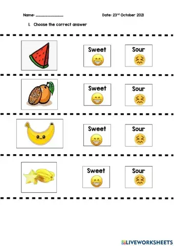 Fruits are sweet and sour