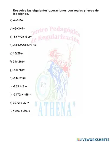 Reglas y leyes de los signos