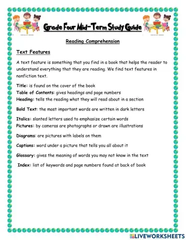 Grade 4 Mid Term Review