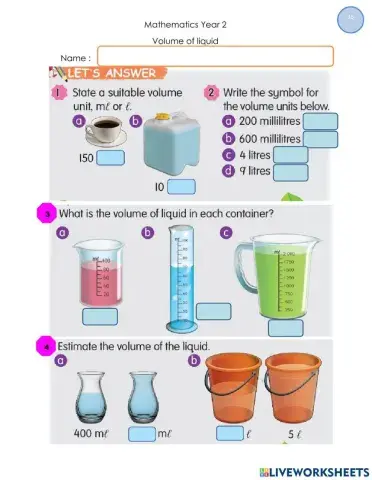 Volume of liquid