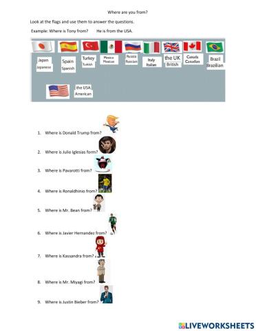 Countries and nationalities