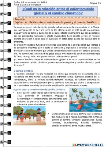 ¿Cuál es la relación entre el calentamiento global y el cambio climático?