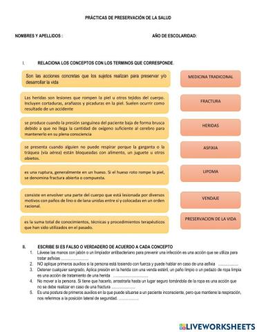 Prácticas de preservación de la salud
