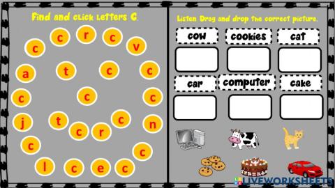 Letter C phonic sound