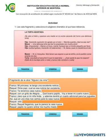 Subgéneros dramáticos