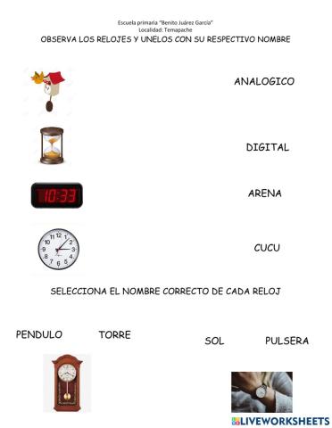 Tipos de relojes