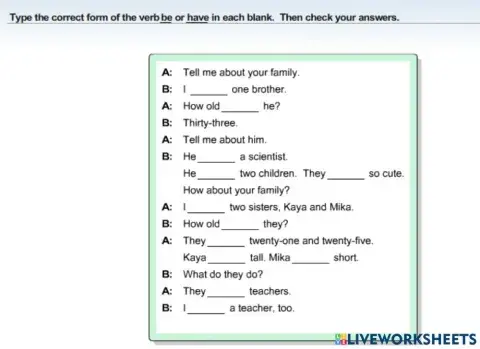 Tnfununit4family(tobe- have-has)