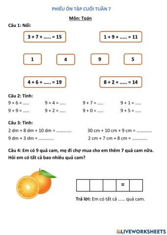 Ôn tập cuối tuần 7