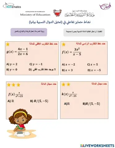 تمثيل الدوال النسبية