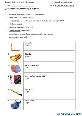Unit 1 - Kenali Alatan Jahitan