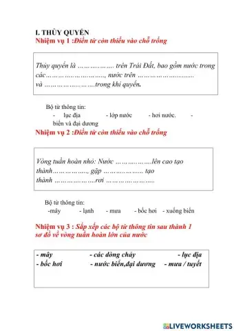 Phần 1 bài 15 thủy quyển