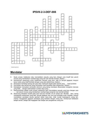 Crossword Ips DEF-98