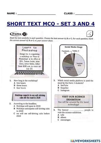 Short text mcq