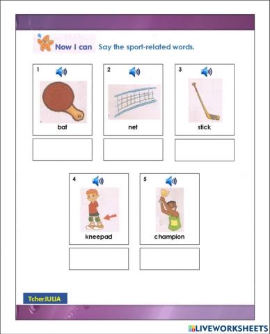 Y4 M9 WBp 85 Now I can say the sport-related words 2 Listening Speaking and Reading