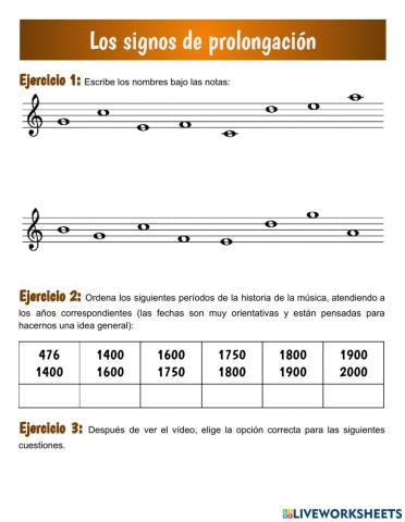 Los signos de prolongación
