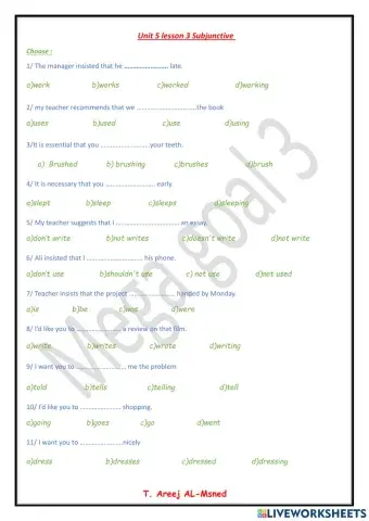 Mega goal 3 - unit 5 lesson 3