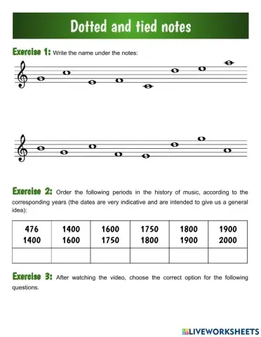 Dotted and tied notes