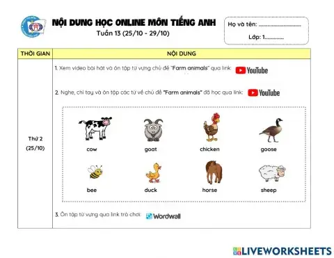 Nội dung học tuần 13 NIK1