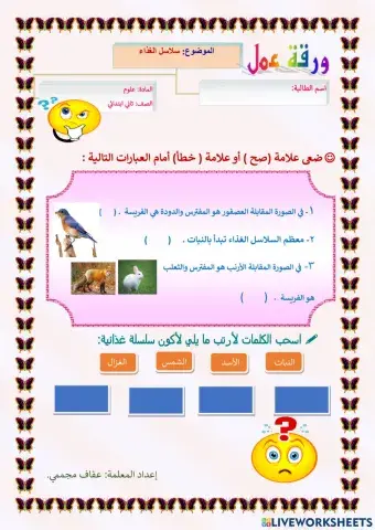 سلاسل الغذاء