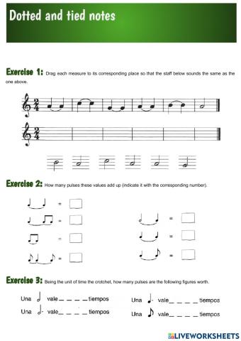 Dotted and tied notes