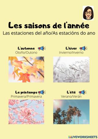 Les saisons de l'année (Las estaciones del año-As estacións do ano)