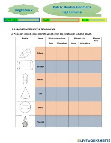 Bab 6 t2 bentuk geometri tiga dimensi