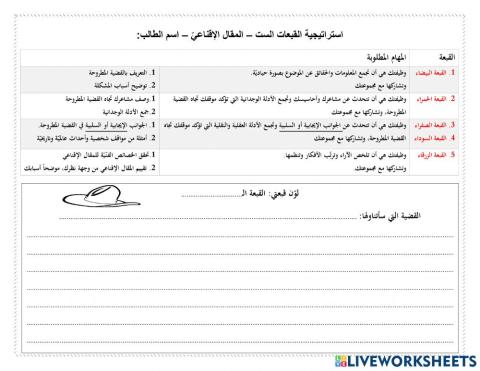 القبعات الست