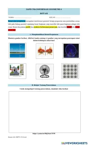 LKPD TRANSFORMASI GEOMETRI ROTASI