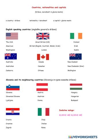 Countries, nationalities and capitals