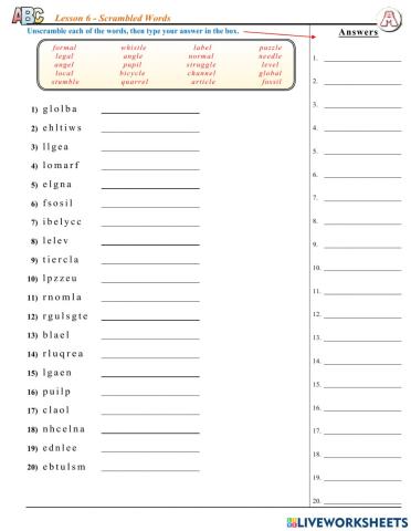 Lesson 6 - Words with Final Schwa + l sounds-1