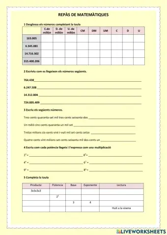 Repàs matemàtiques