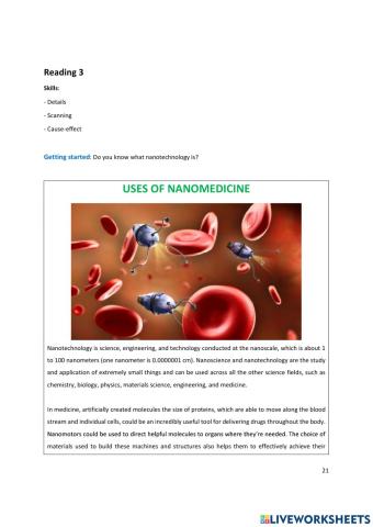 Unit 2 Reading 3 USES OF NANOMEDICINE